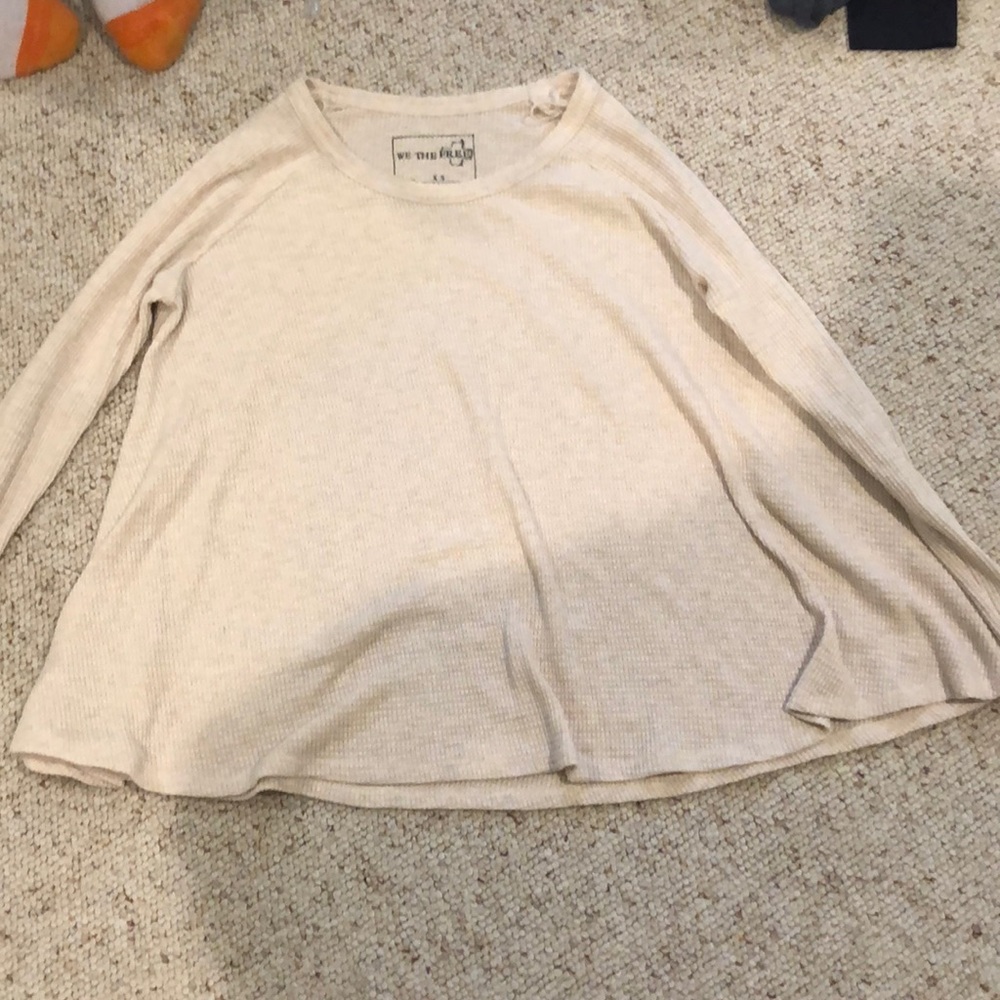 Xtra small free people waffle shirt